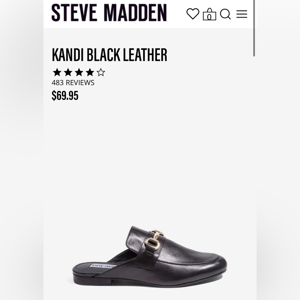 Steve Madden Women’s Slip on Black Loafer